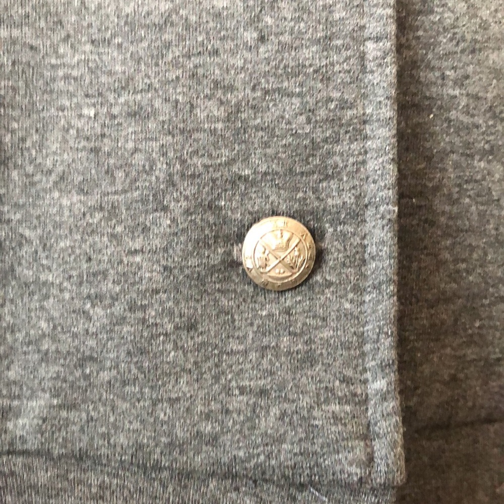 Military style gray utility jacket Peplum top NEW - Picture 4 of 4